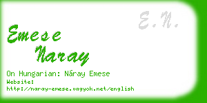 emese naray business card